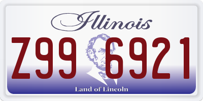 IL license plate Z996921