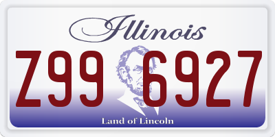 IL license plate Z996927