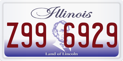 IL license plate Z996929