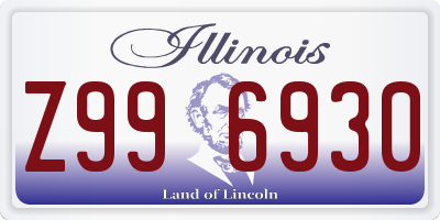 IL license plate Z996930