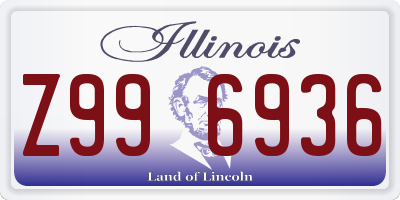 IL license plate Z996936