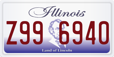 IL license plate Z996940