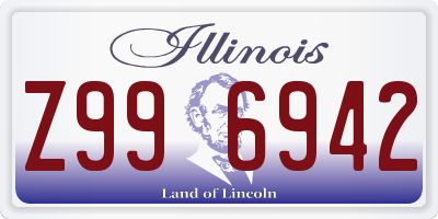 IL license plate Z996942