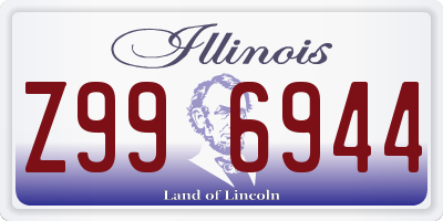 IL license plate Z996944