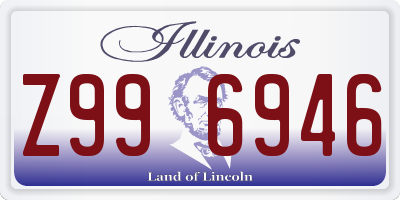 IL license plate Z996946
