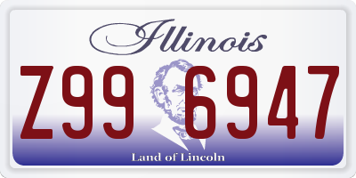 IL license plate Z996947