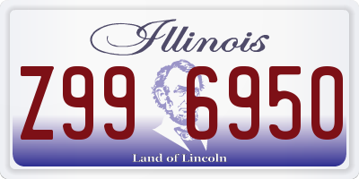 IL license plate Z996950