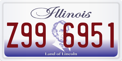 IL license plate Z996951