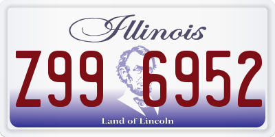 IL license plate Z996952