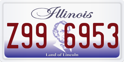 IL license plate Z996953