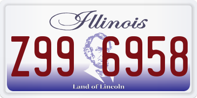 IL license plate Z996958