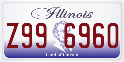 IL license plate Z996960