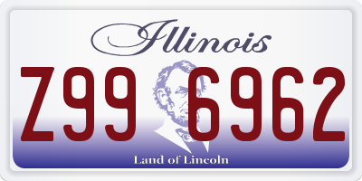 IL license plate Z996962