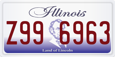 IL license plate Z996963