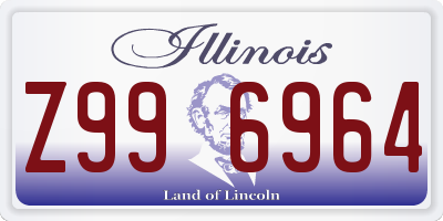 IL license plate Z996964