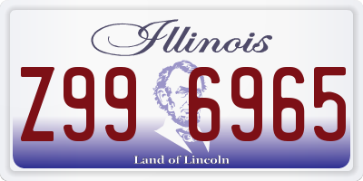 IL license plate Z996965
