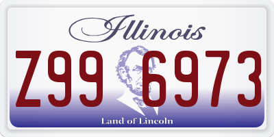 IL license plate Z996973