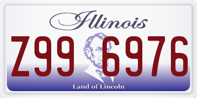 IL license plate Z996976