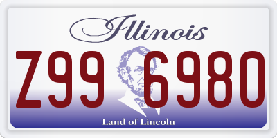 IL license plate Z996980