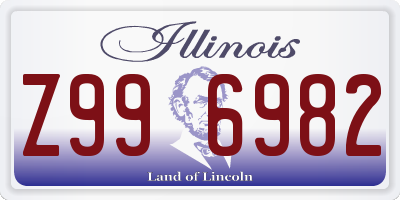 IL license plate Z996982