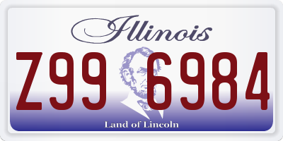 IL license plate Z996984