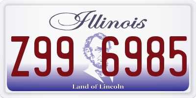 IL license plate Z996985