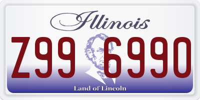 IL license plate Z996990