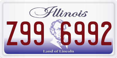 IL license plate Z996992