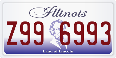 IL license plate Z996993