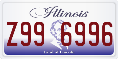 IL license plate Z996996