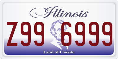 IL license plate Z996999
