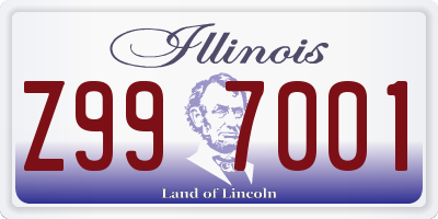 IL license plate Z997001