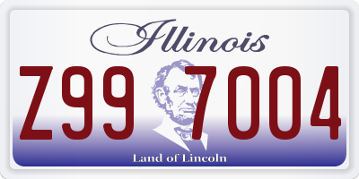 IL license plate Z997004