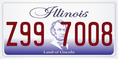 IL license plate Z997008
