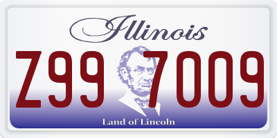 IL license plate Z997009