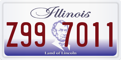 IL license plate Z997011