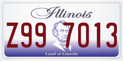 IL license plate Z997013