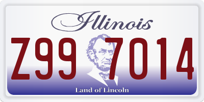 IL license plate Z997014