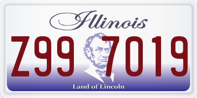 IL license plate Z997019