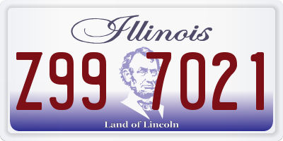 IL license plate Z997021