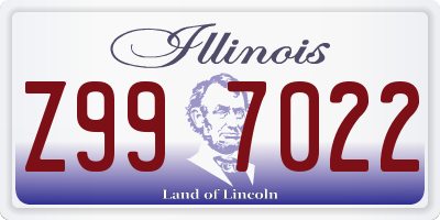 IL license plate Z997022