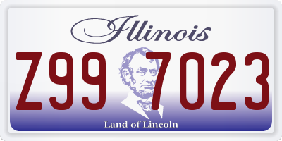 IL license plate Z997023