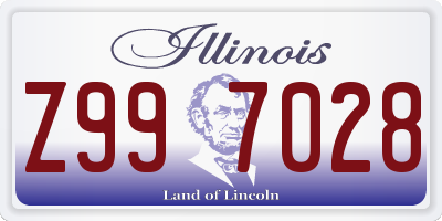 IL license plate Z997028