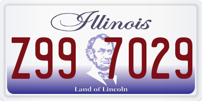 IL license plate Z997029