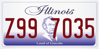 IL license plate Z997035