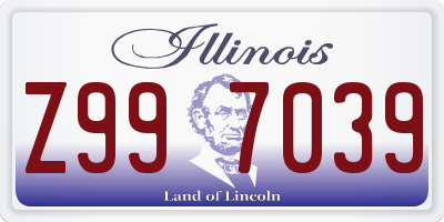 IL license plate Z997039