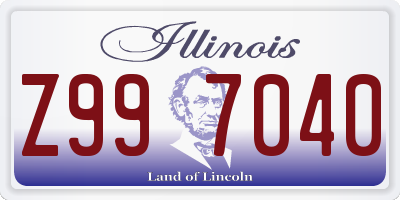 IL license plate Z997040