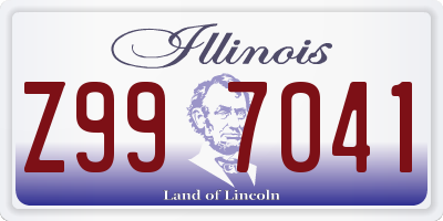 IL license plate Z997041