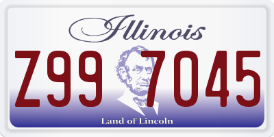 IL license plate Z997045