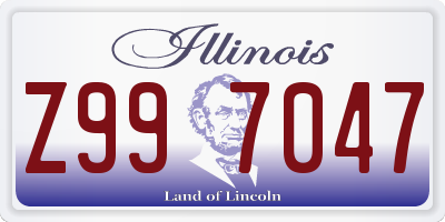 IL license plate Z997047